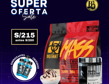 Super oferta Mutant Mass + 100% Creatine Monohydrate