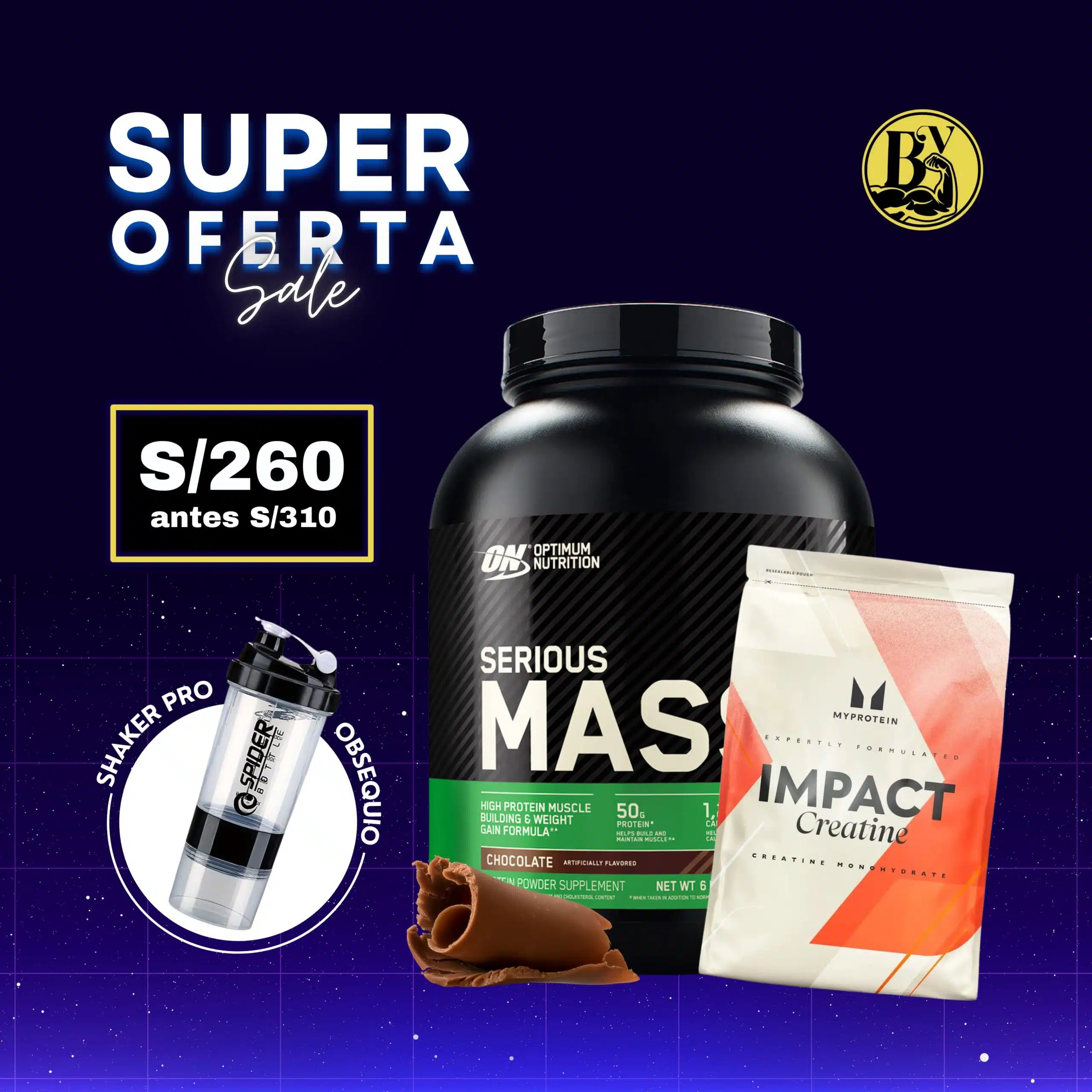 Super Oferta Serious Mass + Impact Creatine MyProtein