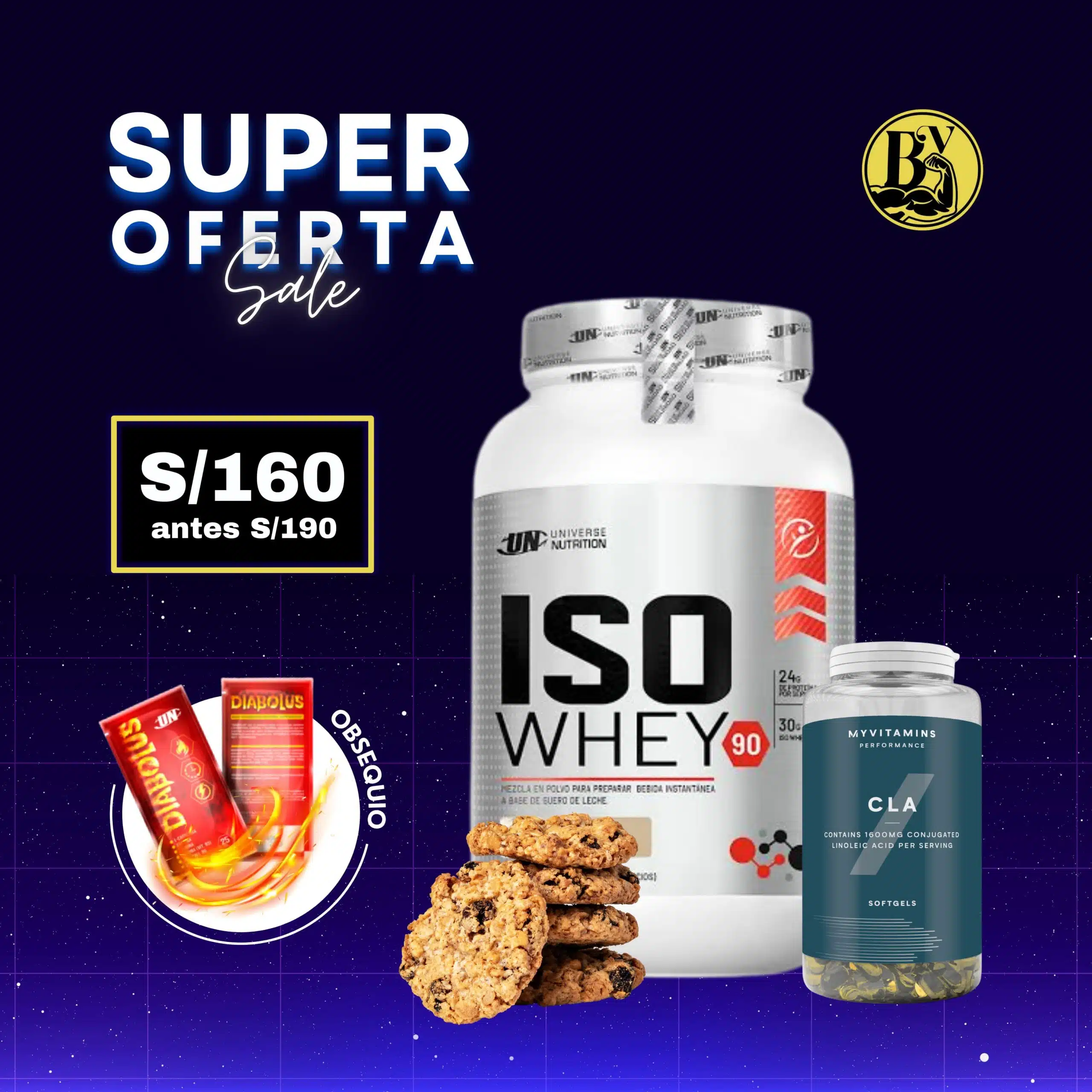 Super oferta iso whey + cla myprotein